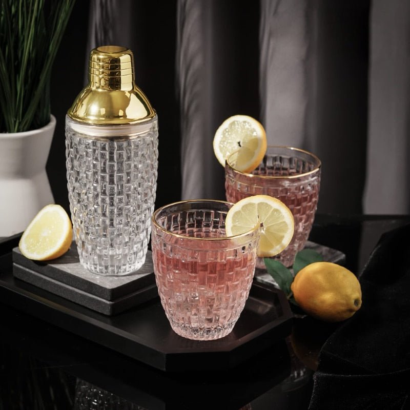 The Southern Atelier – Elegant Glass and Steel Cocktail Shaker for a Touch of Elegance - The Southern AtelierSKU_1764698752766_675