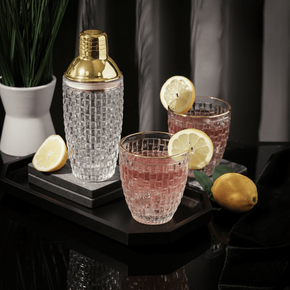The Southern Atelier – Elegant Glass and Steel Cocktail Shaker for a Touch of Elegance - The Southern AtelierSKU_1764698752766_675