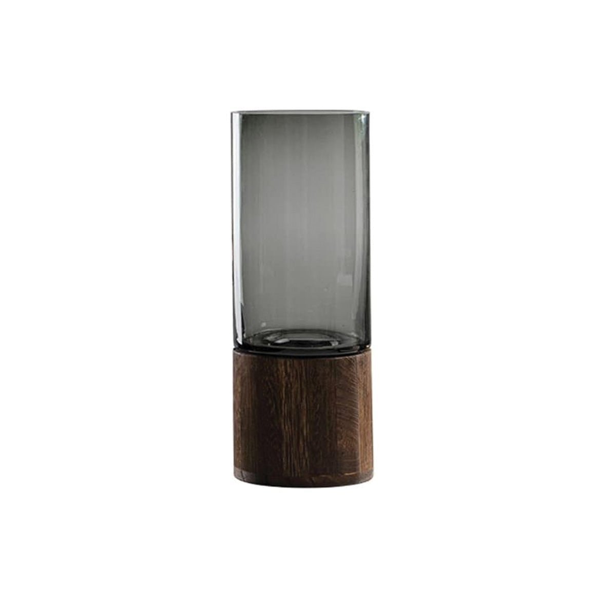 The Southern Atelier – Elegant Glass and Wood Cylinder Flower Vase for a Stylish Modern Interiors - The Southern AtelierSKU_1765807263379_786