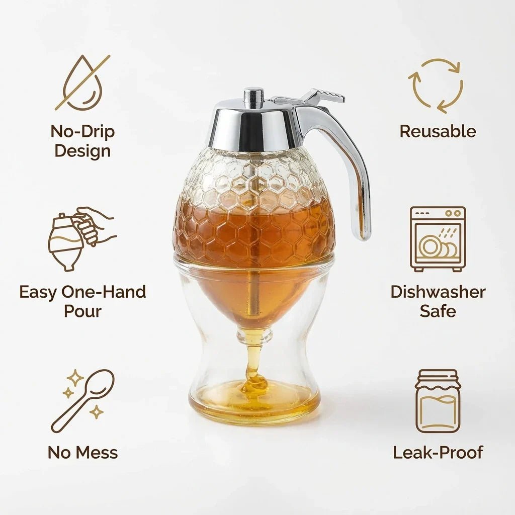 The Southern Atelier – Elegant Glass Honey Dispenser for Modern Interiors - The Southern AtelierSKU_1775909282889_856