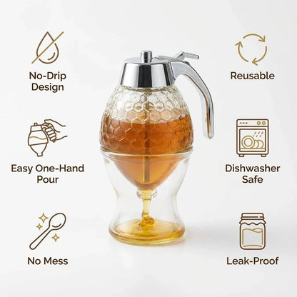The Southern Atelier – Elegant Glass Honey Dispenser for Modern Interiors - The Southern AtelierSKU_1775909282889_856