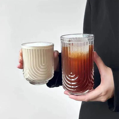 The Southern Atelier – Elegant Glass Mugs with Sunlight Groove for a Serene Ambiance - The Southern AtelierSKU_1763119151271_958