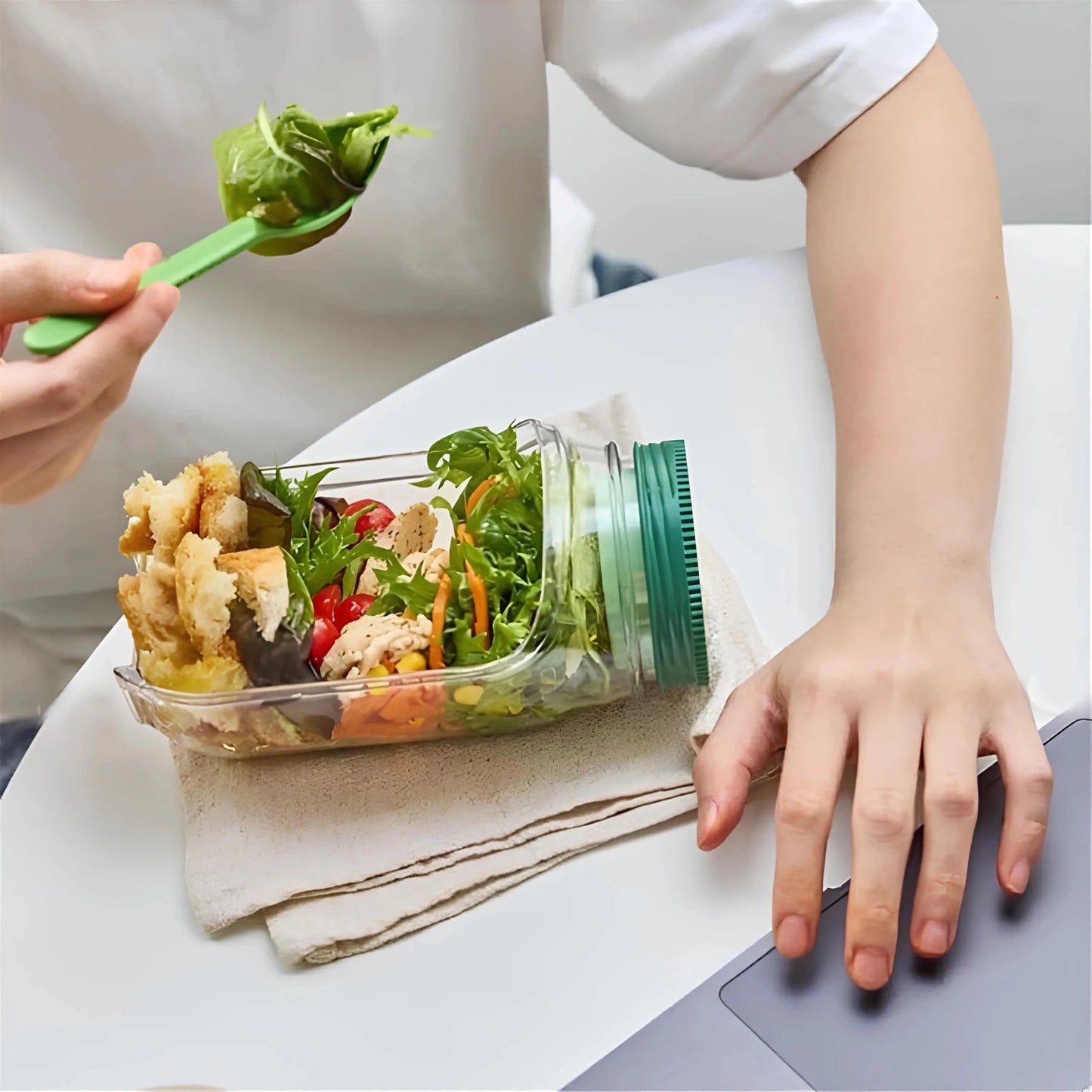 The Southern Atelier – Elegant Glass Salad Shaker Jar for Modern Interiors - The Southern AtelierSKU_1775909245013_276