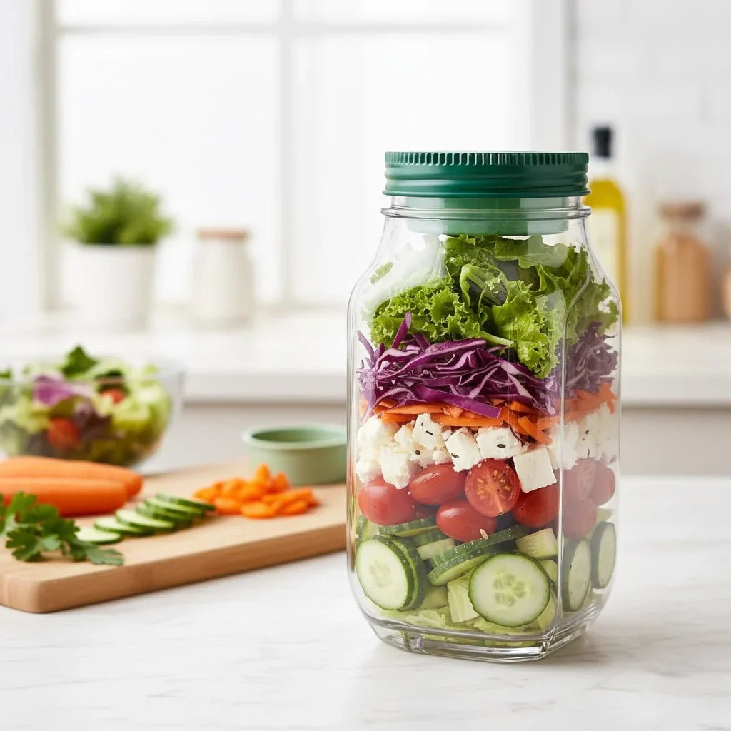The Southern Atelier – Elegant Glass Salad Shaker Jar for Modern Interiors - The Southern AtelierSKU_1775909245013_276