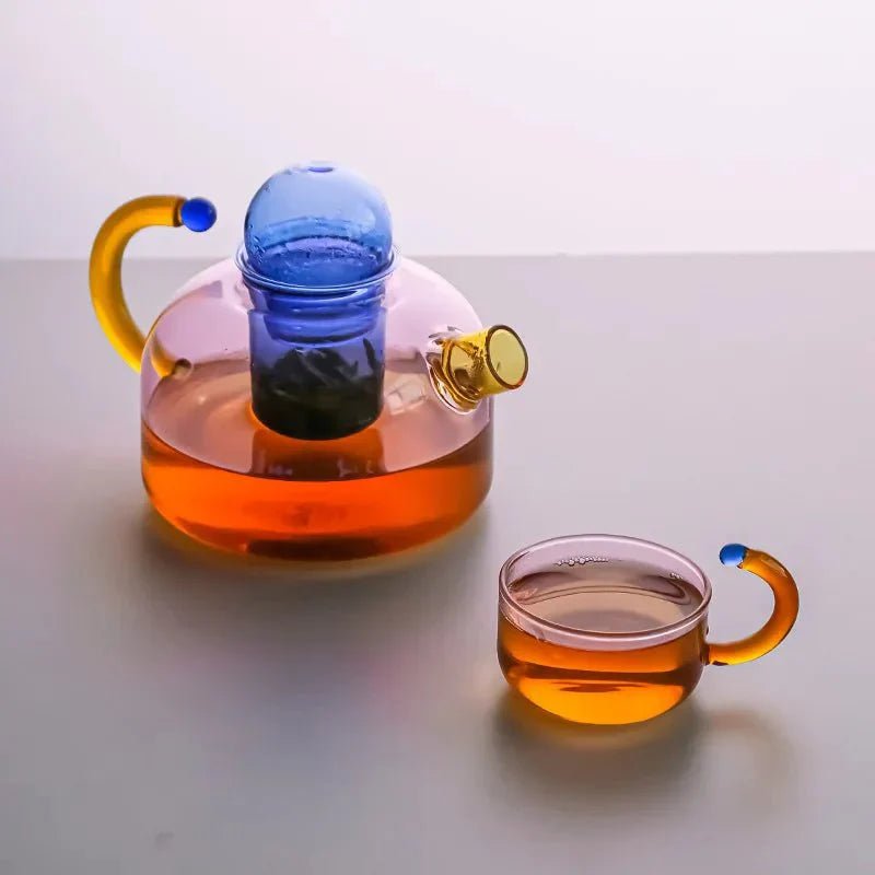 The Southern Atelier – Elegant Glass Teapot and Cup Ensemble for a Sophisticated Tea Experience - The Southern AtelierSKU_1763119149506_664