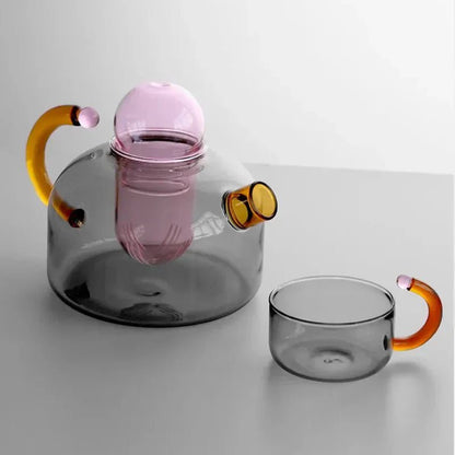 The Southern Atelier – Elegant Glass Teapot and Cup Ensemble for a Sophisticated Tea Experience - The Southern AtelierSKU_1763119149506_664