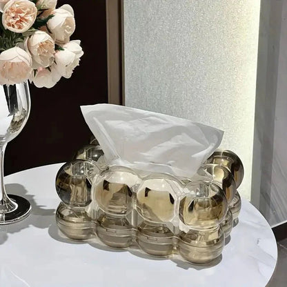 The Southern Atelier – Elegant Glassy Bubble Resin Tissue Box for a Touch of Modern Sophistication - The Southern AtelierSKU_1765807296633_487
