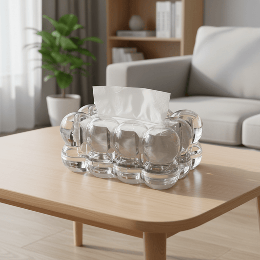 The Southern Atelier – Elegant Glassy Bubble Resin Tissue Box for a Touch of Modern Sophistication - The Southern AtelierSKU_1765807296633_642