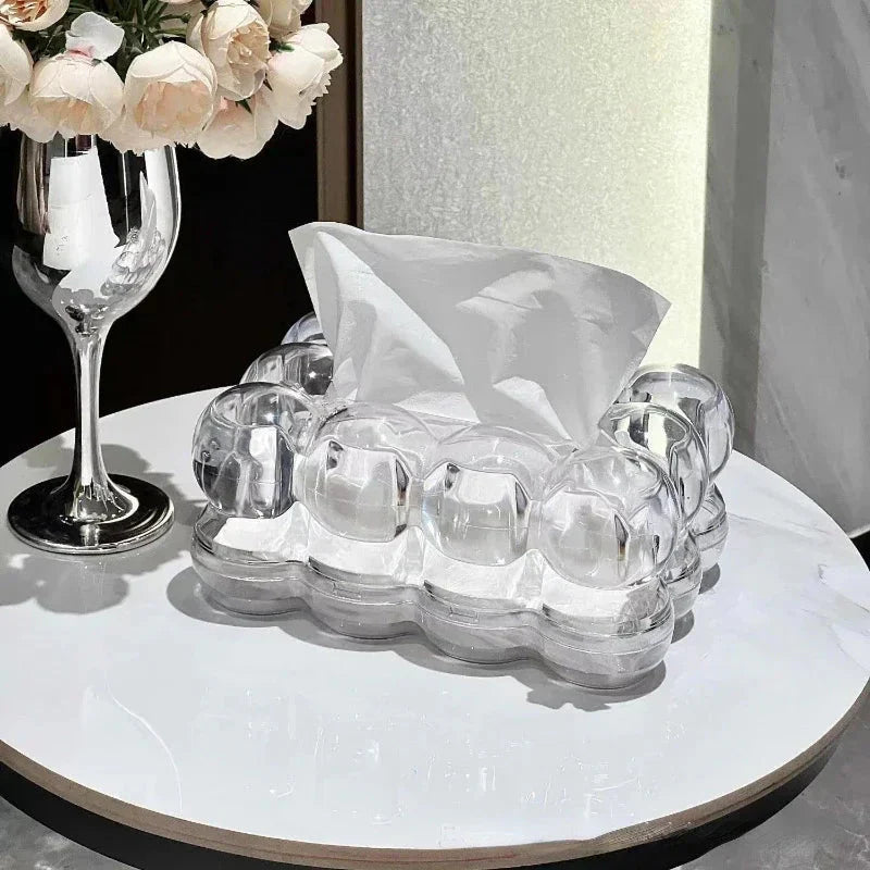 The Southern Atelier – Elegant Glassy Bubble Resin Tissue Box for a Touch of Modern Sophistication - The Southern AtelierSKU_1765807296633_642