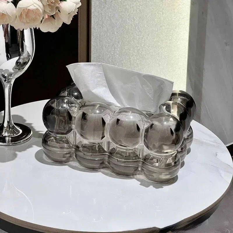 The Southern Atelier – Elegant Glassy Bubble Resin Tissue Box for a Touch of Modern Sophistication - The Southern AtelierSKU_1765807296633_692