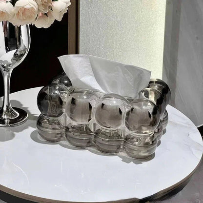 The Southern Atelier – Elegant Glassy Bubble Resin Tissue Box for a Touch of Modern Sophistication - The Southern AtelierSKU_1765807296633_692