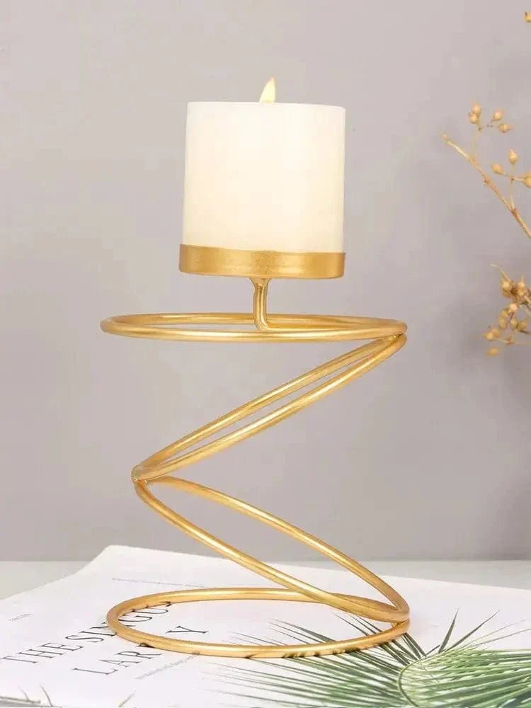 The Southern Atelier – Elegant Gold Metal Candle Holder for Timeless Spaces - The Southern AtelierSKU_1775909521347_333