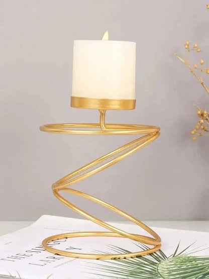 The Southern Atelier – Elegant Gold Metal Candle Holder for Timeless Spaces - The Southern AtelierSKU_1775909521347_333