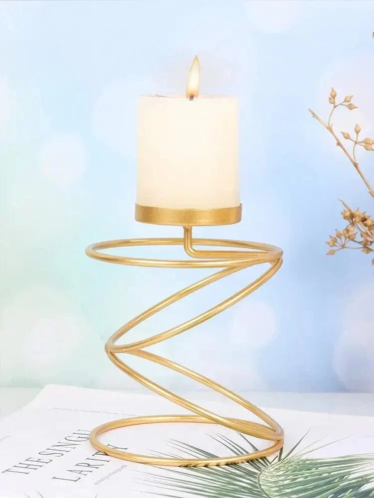 The Southern Atelier – Elegant Gold Metal Candle Holder for Timeless Spaces - The Southern AtelierSKU_1775909521347_333