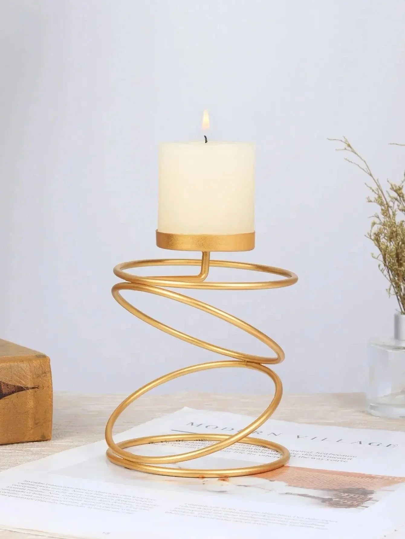The Southern Atelier – Elegant Gold Metal Candle Holder for Timeless Spaces - The Southern AtelierSKU_1775909521347_333