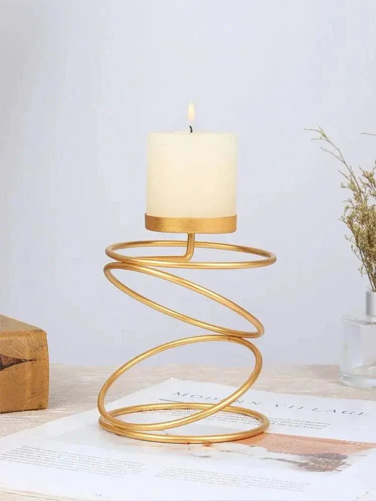 The Southern Atelier – Elegant Gold Metal Candle Holder for Timeless Spaces - The Southern AtelierSKU_1775909521347_333