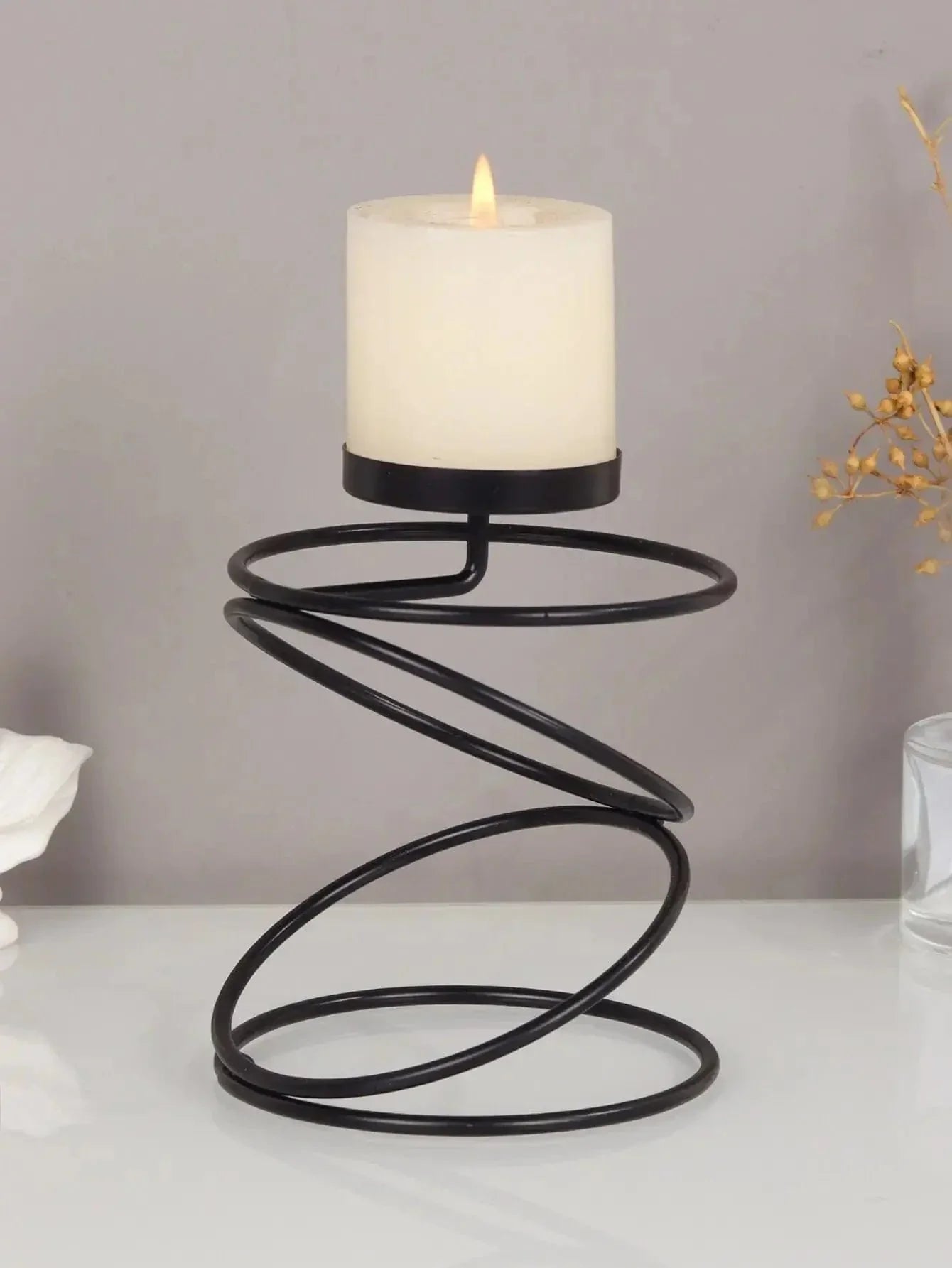 The Southern Atelier – Elegant Gold Metal Candle Holder for Timeless Spaces - The Southern AtelierSKU_1775909521347_664