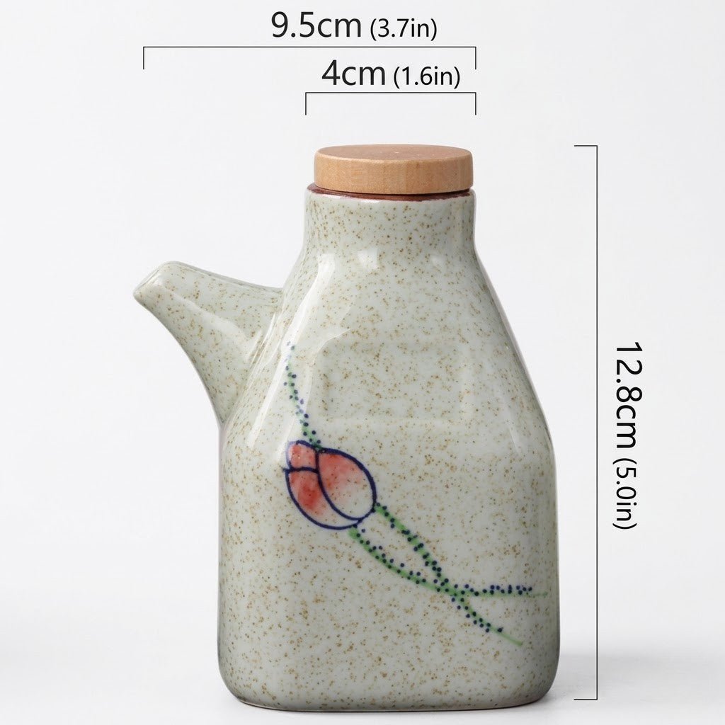 The Southern Atelier – Elegant Hand - Painted Ceramic Oil and Sauce Dispenser for Stylish Kitchen - The Southern AtelierSKU_1774883125858_184