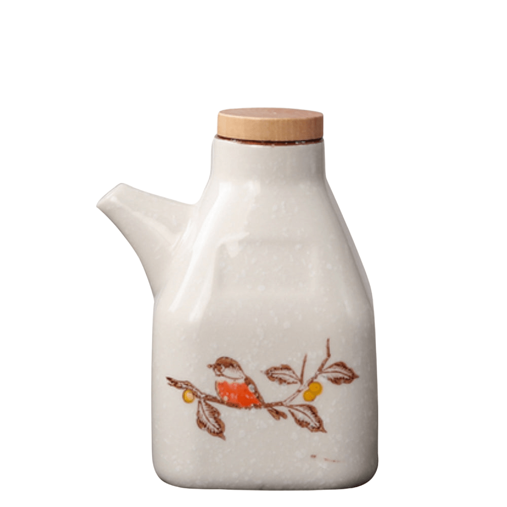 The Southern Atelier – Elegant Hand - Painted Ceramic Oil and Sauce Dispenser for Stylish Kitchen - The Southern AtelierSKU_1774883125858_322