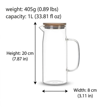The Southern Atelier – Elegant Heat-Resistant Glass Kettle with Bamboo Lid for a Chic Kitchen - The Southern AtelierSKU_1775450084187_386
