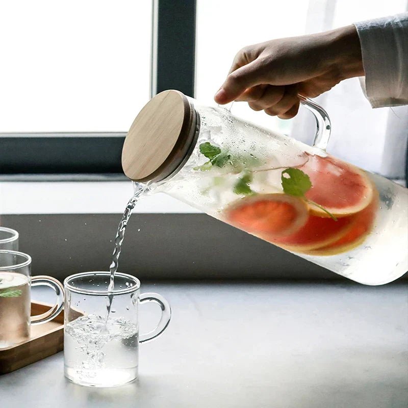 The Southern Atelier – Elegant Heat-Resistant Glass Kettle with Bamboo Lid for a Chic Kitchen - The Southern AtelierSKU_1775450084187_386