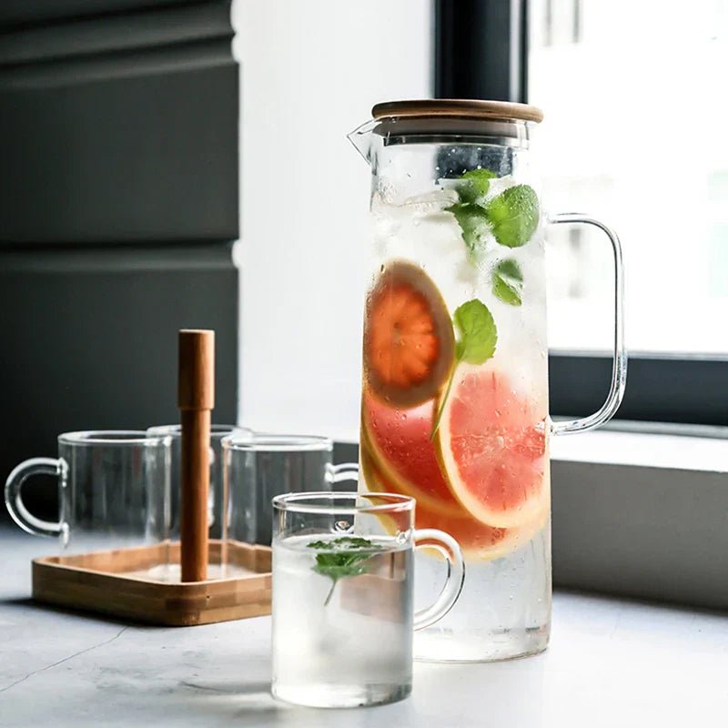 The Southern Atelier – Elegant Heat-Resistant Glass Kettle with Bamboo Lid for a Chic Kitchen - The Southern AtelierSKU_1775450084187_386