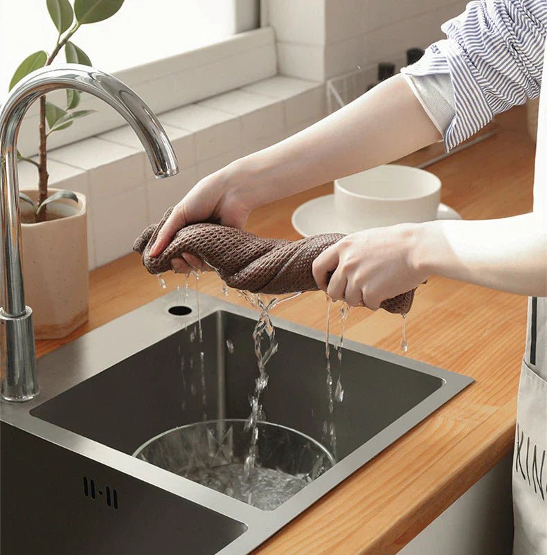 The Southern Atelier – Elegant Honeycomb Cotton Tea Towels Set for Effortless Kitchen Cleaning - The Southern AtelierSKU_1758918557102_888