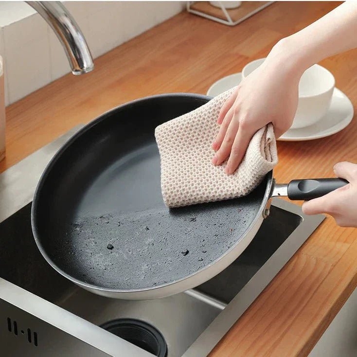 The Southern Atelier – Elegant Honeycomb Cotton Tea Towels Set for Effortless Kitchen Cleaning - The Southern AtelierSKU_1758918557102_888