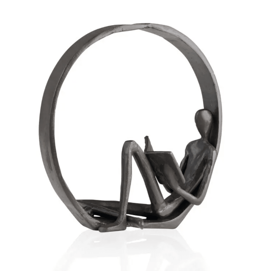 The Southern Atelier – Elegant Iron Reader Sculpture for a Serene Ambiance - The Southern AtelierSKU_1774881657491_724