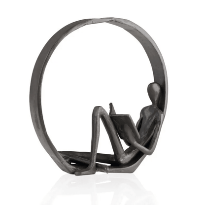 The Southern Atelier – Elegant Iron Reader Sculpture for a Serene Ambiance - The Southern AtelierSKU_1774881657491_724
