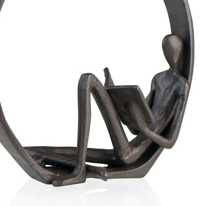 The Southern Atelier – Elegant Iron Reader Sculpture for a Serene Ambiance - The Southern AtelierSKU_1774881657491_724