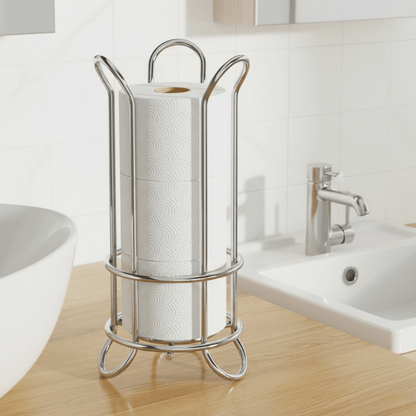 The Southern Atelier – Elegant Iron Toilet Roll Holder in Sleek Chrome Finish for a Stylish Organisation - The Southern AtelierSKU_1765807310349_96