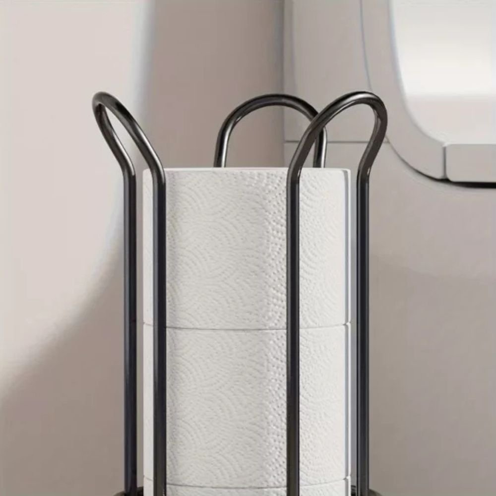 The Southern Atelier – Elegant Iron Toilet Roll Holder in Sleek Chrome Finish for a Stylish Organisation - The Southern AtelierSKU_1765807310349_96