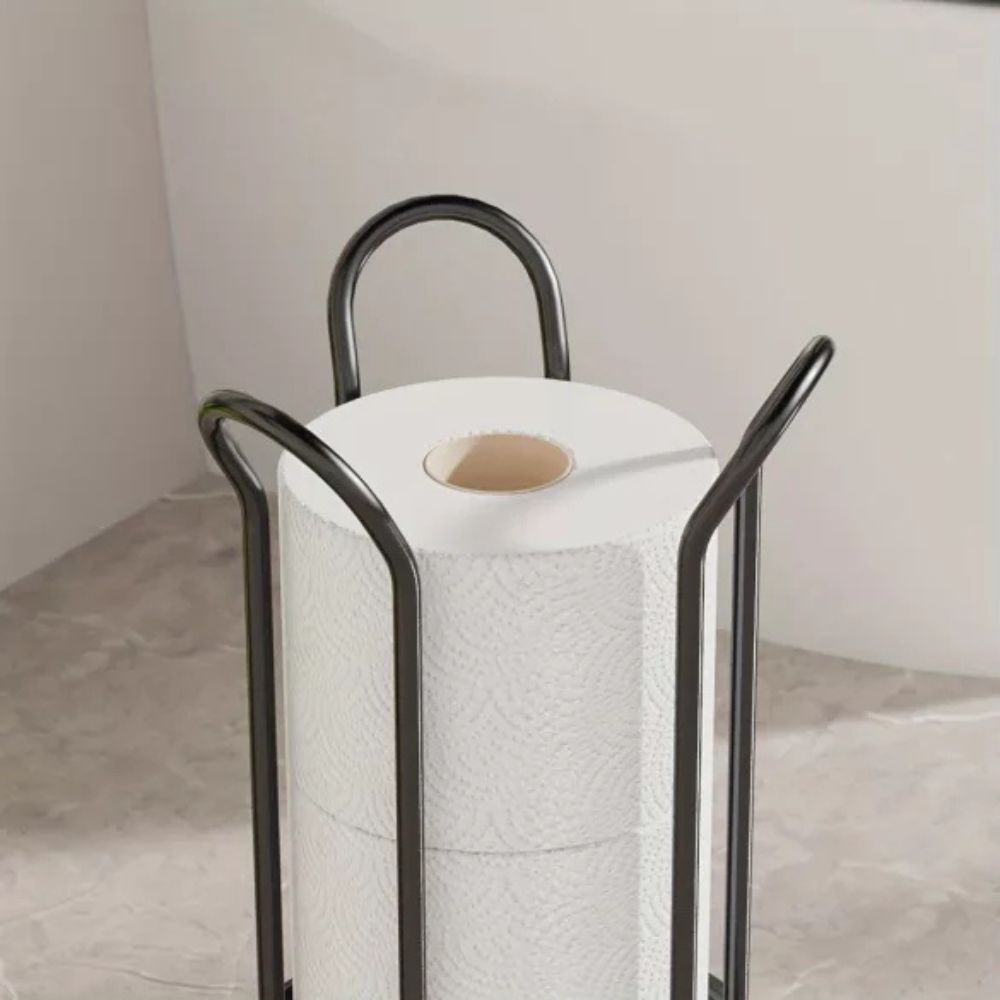 The Southern Atelier – Elegant Iron Toilet Roll Holder in Sleek Chrome Finish for a Stylish Organisation - The Southern AtelierSKU_1765807310349_96