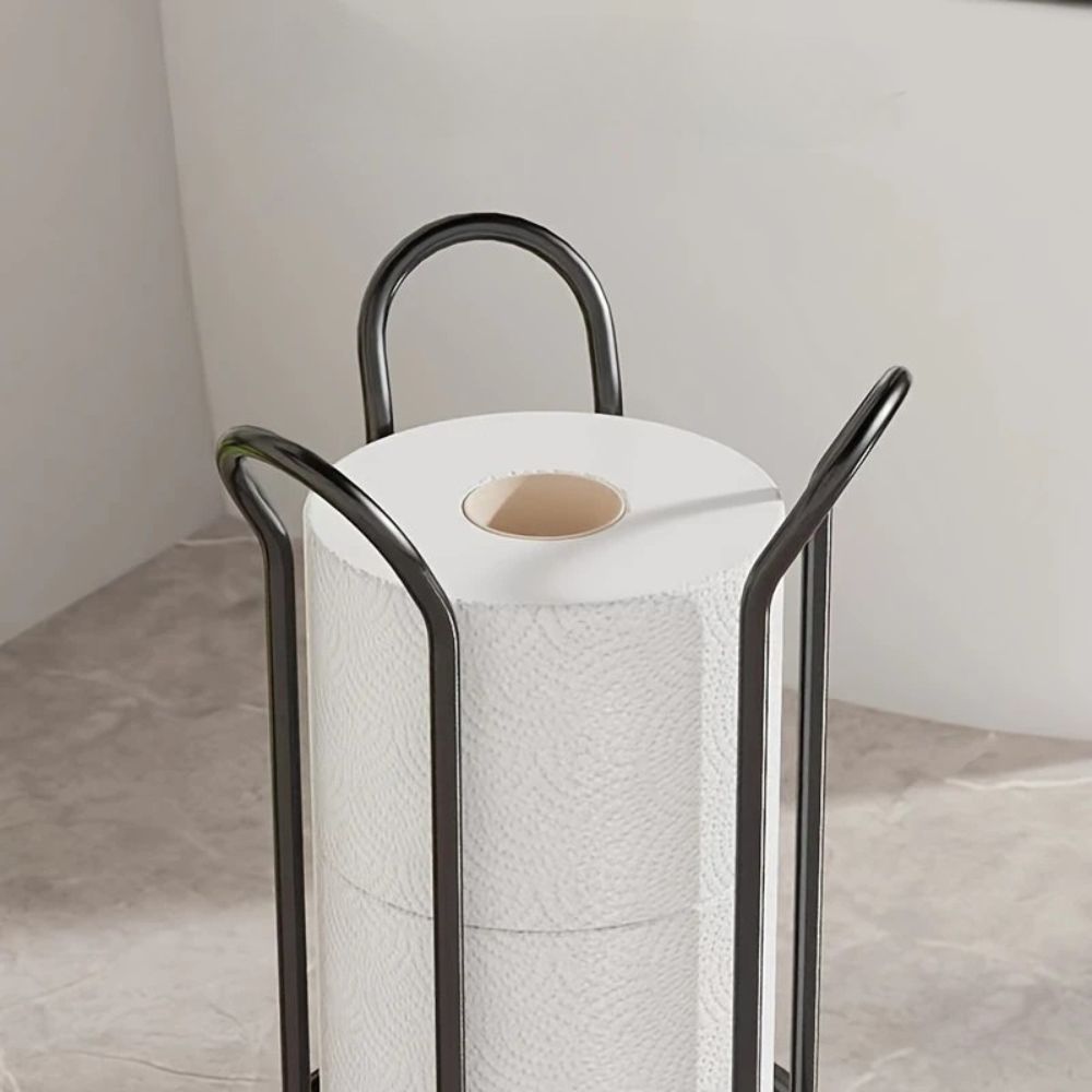 The Southern Atelier – Elegant Iron Toilet Roll Holder in Sleek Chrome Finish for a Stylish Organisation - The Southern AtelierSKU_1765807310349_96
