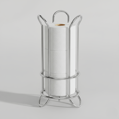 The Southern Atelier – Elegant Iron Toilet Roll Holder in Sleek Chrome Finish for a Stylish Organisation - The Southern AtelierSKU_1765807310349_96
