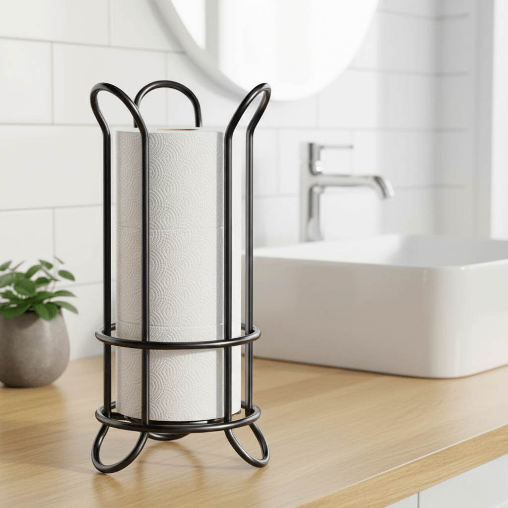 The Southern Atelier – Elegant Iron Toilet Roll Holder in Sleek Chrome Finish for a Stylish Organisation - The Southern AtelierSKU_1765807310349_96