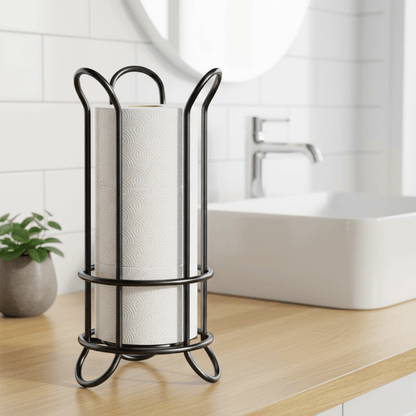 The Southern Atelier – Elegant Iron Toilet Roll Holder in Sleek Chrome Finish for a Stylish Organisation - The Southern AtelierSKU_1765807310349_96