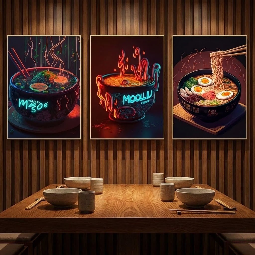The Southern Atelier – Elegant Japanese - Inspired Neon Canvas Paintings for Chic Culinary Spaces - The Southern AtelierSKU_1767876351702_207