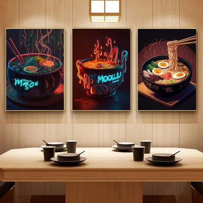 The Southern Atelier – Elegant Japanese - Inspired Neon Canvas Paintings for Chic Culinary Spaces - The Southern AtelierSKU_1767876351702_207