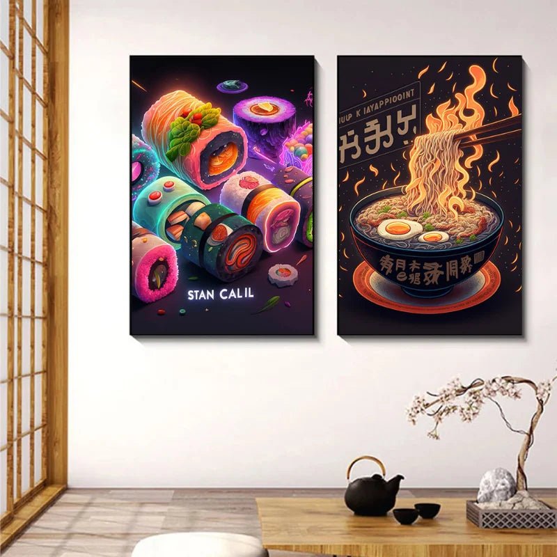 The Southern Atelier – Elegant Japanese - Inspired Neon Canvas Paintings for Chic Culinary Spaces - The Southern AtelierSKU_1767876351702_207