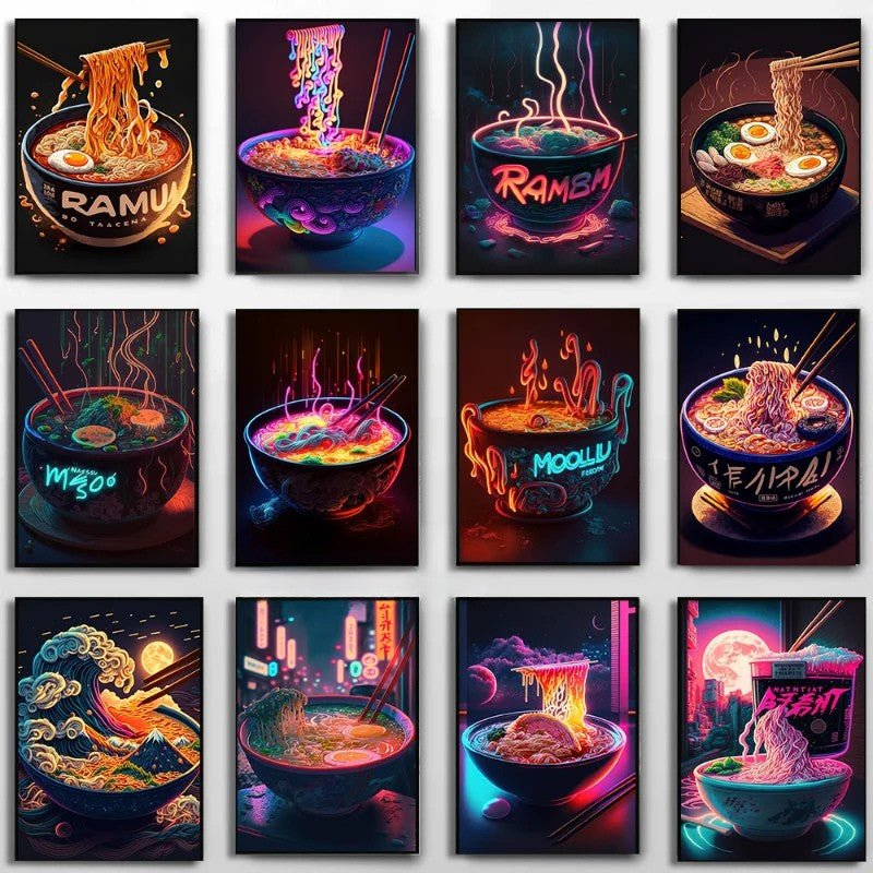 The Southern Atelier – Elegant Japanese - Inspired Neon Canvas Paintings for Chic Culinary Spaces - The Southern AtelierSKU_1767876351702_606