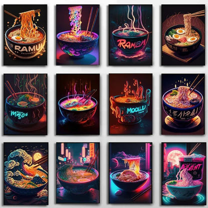 The Southern Atelier – Elegant Japanese - Inspired Neon Canvas Paintings for Chic Culinary Spaces - The Southern AtelierSKU_1767876351702_606