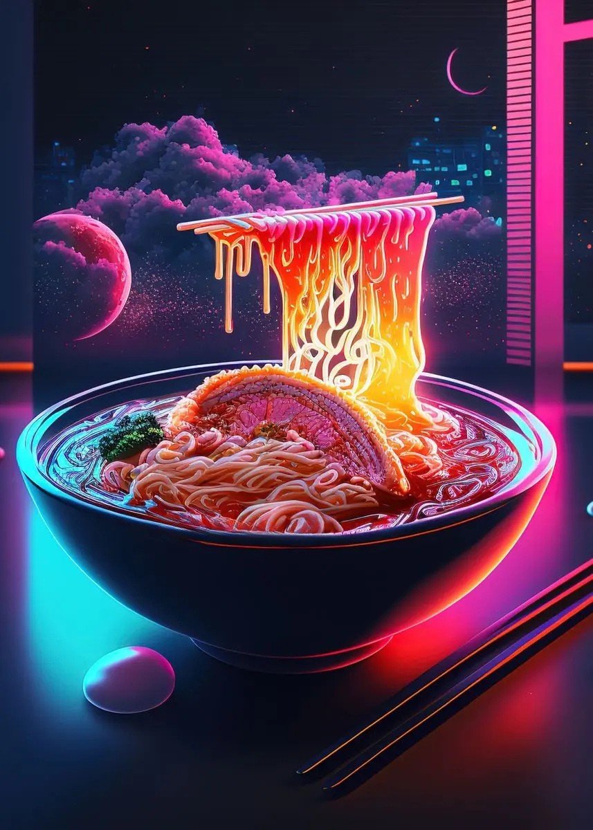 The Southern Atelier – Elegant Japanese - Inspired Neon Canvas Paintings for Chic Culinary Spaces - The Southern AtelierSKU_1767876351702_710