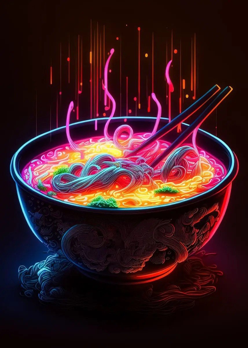 The Southern Atelier – Elegant Japanese - Inspired Neon Canvas Paintings for Chic Culinary Spaces - The Southern AtelierSKU_1767876351702_822