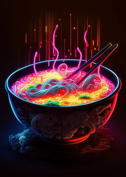 The Southern Atelier – Elegant Japanese - Inspired Neon Canvas Paintings for Chic Culinary Spaces - The Southern AtelierSKU_1767876351702_822