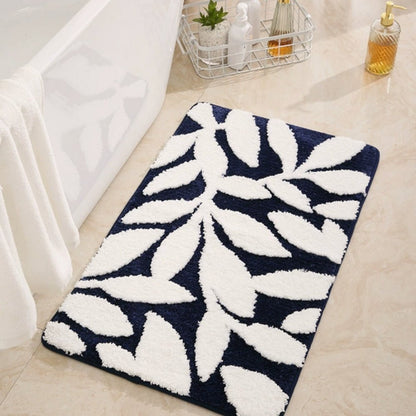 The Southern Atelier – Elegant Leaf Pattern Bath Mat in Soft Pastels for a Serene Ambiance - The Southern AtelierSKU_1763119337427_794
