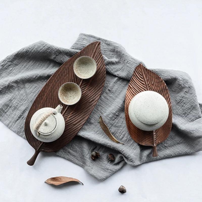 The Southern Atelier – Elegant Leaf Wooden Trays for Stylish Serving with Timeless Charm - The Southern AtelierSKU_1758918237930_294