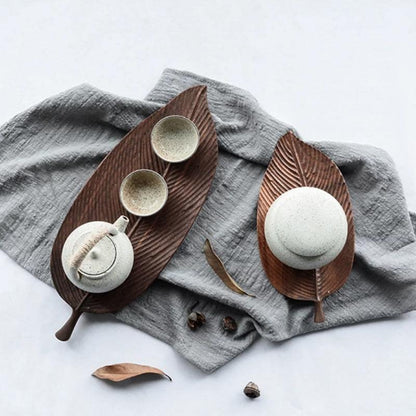 The Southern Atelier – Elegant Leaf Wooden Trays for Stylish Serving with Timeless Charm - The Southern AtelierSKU_1758918237930_294