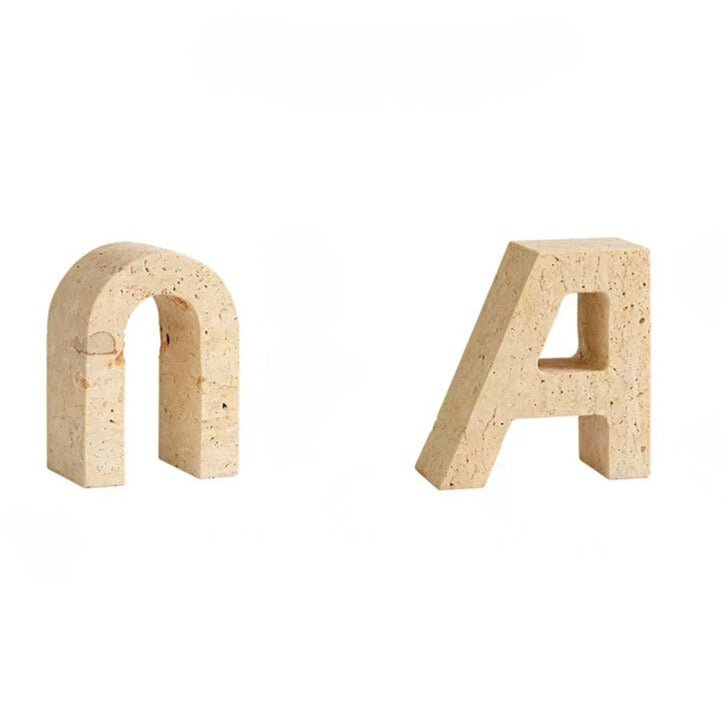 The Southern Atelier – Elegant Marble Bookends Featuring A - U Alphabet Design for a Chic Reading Nook - The Southern AtelierSKU_1769008250438_159